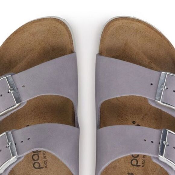 NEW Birkenstock Papillio Arizona Platform Nubuck Leather Purple Fog Narrow 9 - Picture 3 of 9